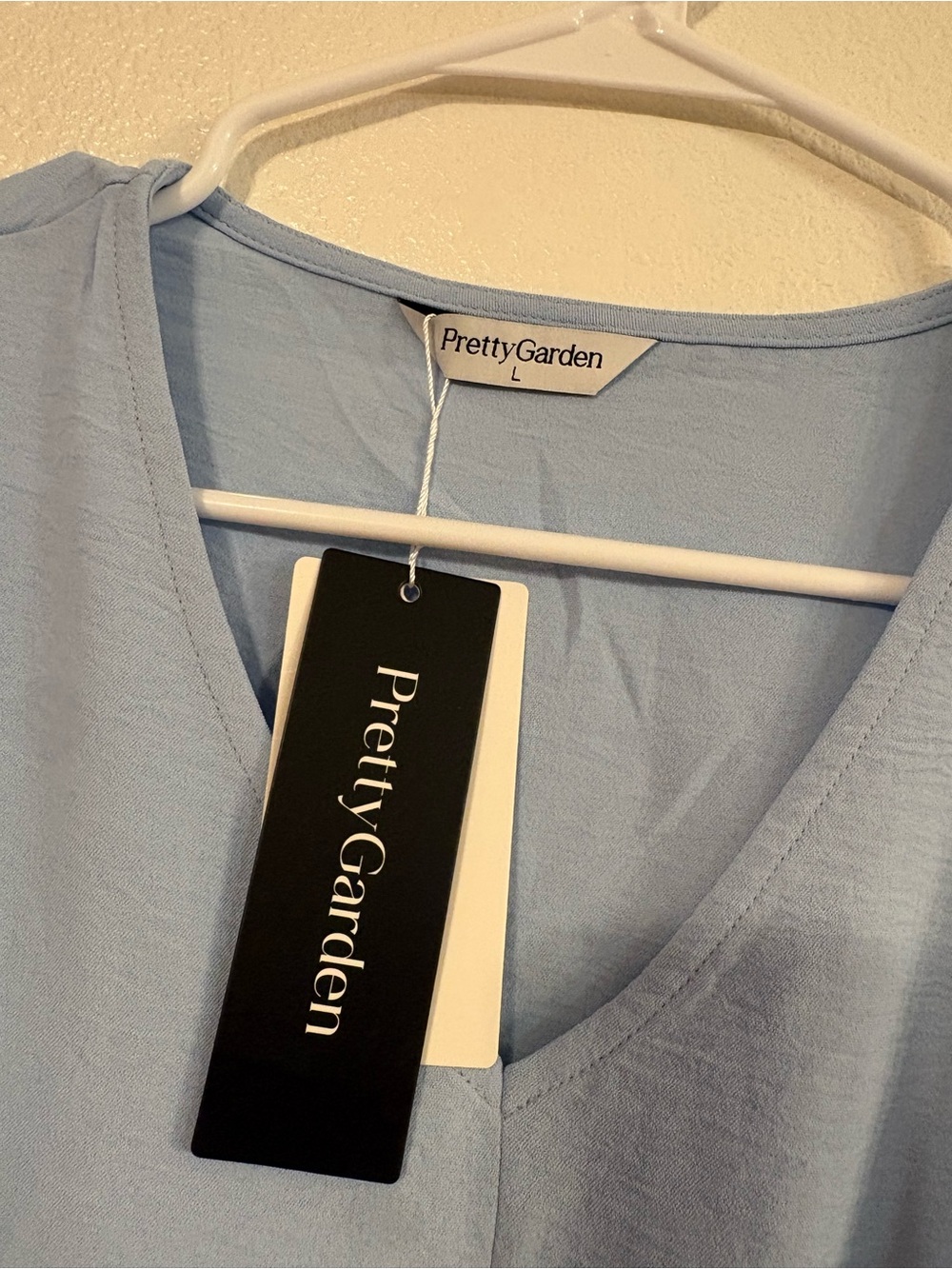 Tie-Front Wide-Leg Set - Light Blue Size L - Picture 8 of 8